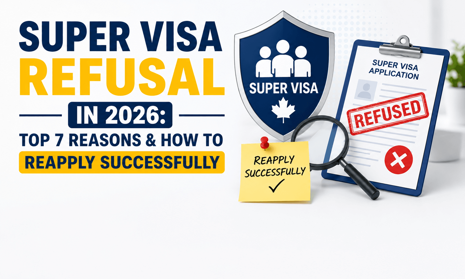 Super Visa Refusal in 2026: Top 7 Reasons & How to Reapply Successfully